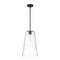 Designers Fountain Ingo 60 Watt 1 Light Matte Black Pendant with Clear Ribbed Glass Shade D230M-12P-MB - alternate 1